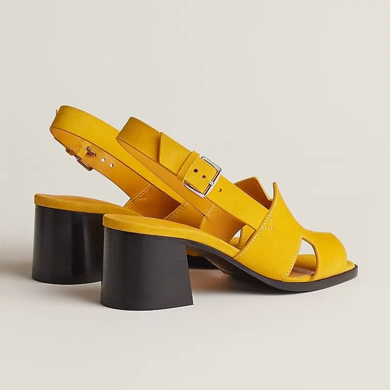  Giày Nữ Hermes Elbe 60 Sandal 'Jaune Topaze' 