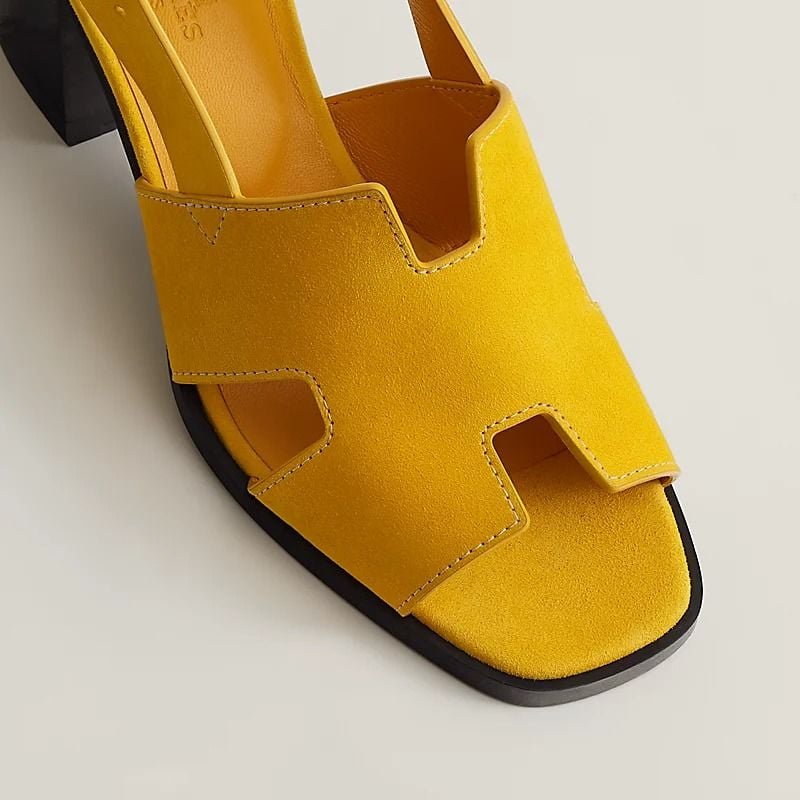  Giày Nữ Hermes Elbe 60 Sandal 'Jaune Topaze' 