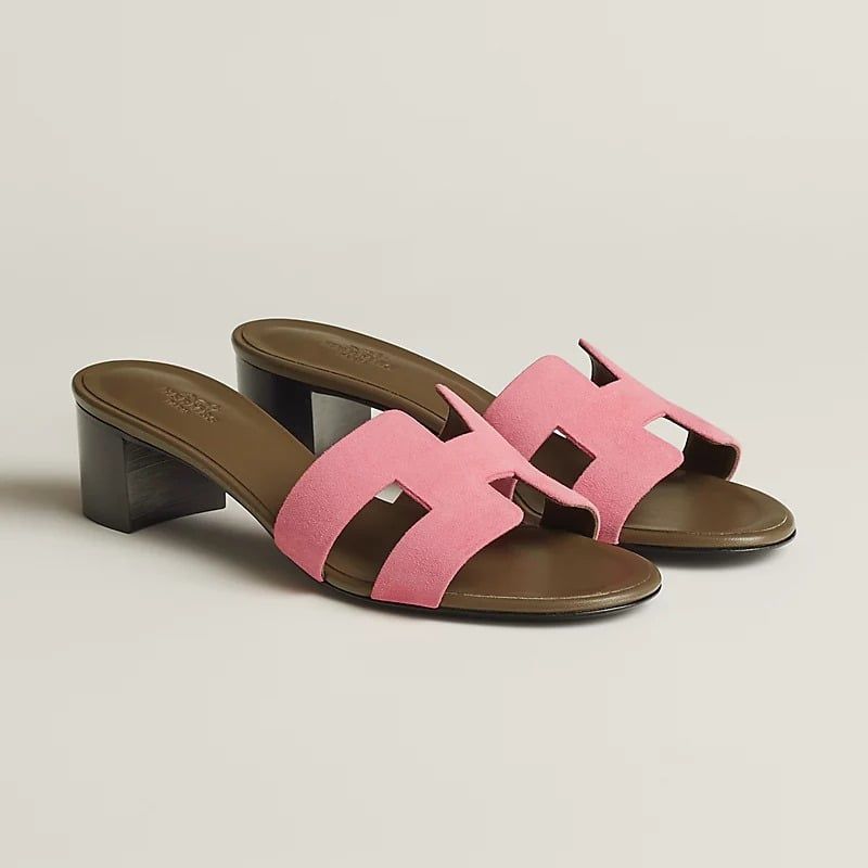 Giày Nữ Hermes Oasis Sandal 'Rose Du Désert' 
