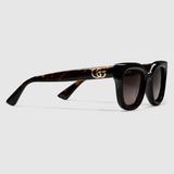  Kính Nữ Gucci Round Frame Sunglasses 'Brown' 