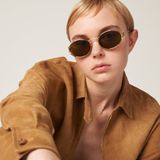  Kính Miu Miu Logo Sunglasses 'Loden' 