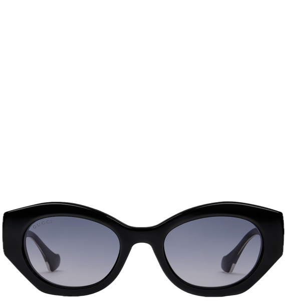  Kính Nữ Gucci Oval Frame Sunglasses 'Black' 