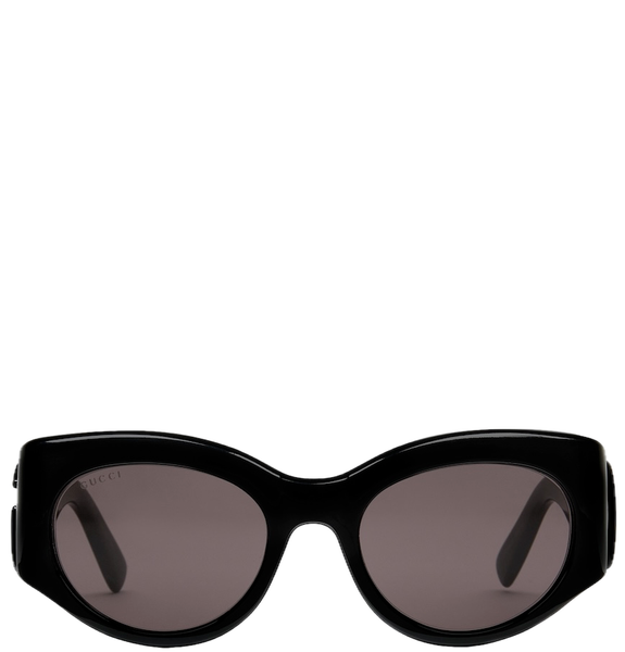  Kính Nữ Gucci Oval Frame Sunglasses 'Black' 