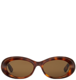  Kính Nữ Gucci Oval Frame Sunglasses 'Brown' 