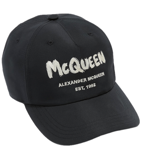  Mũ Nam Alexander McQueen Baseball Cap 'Black' 