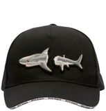  Mũ Palm Angels Logo Broken Shark 'Black' 