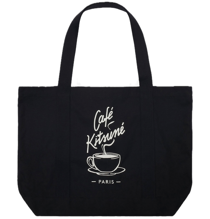  Túi Maison Kitsune Cafe Fox Tote Bag 'Black' 