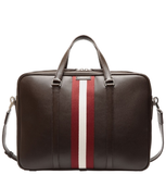  Túi Nam Bally Code Briefcase In Ebano Leather 'Brown' 