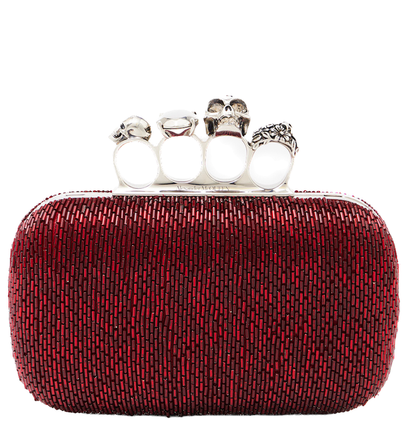  Túi Nữ Alexander McQueen Knuckle Clutch 'Red' 