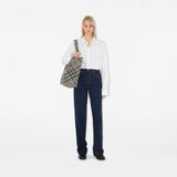  Túi Nữ Burberry Medium Check Knitted Tote 'Lichen' 