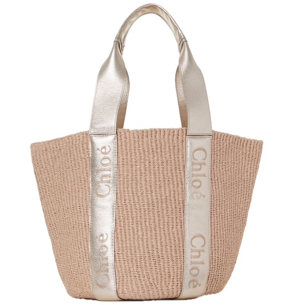  Túi Nữ Chloe Large Woody Basket 'Light Gold' 
