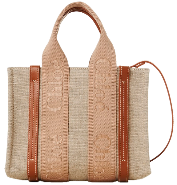  Túi Nữ Chloe Small Woody Tote Bag 'Soft Tan' 