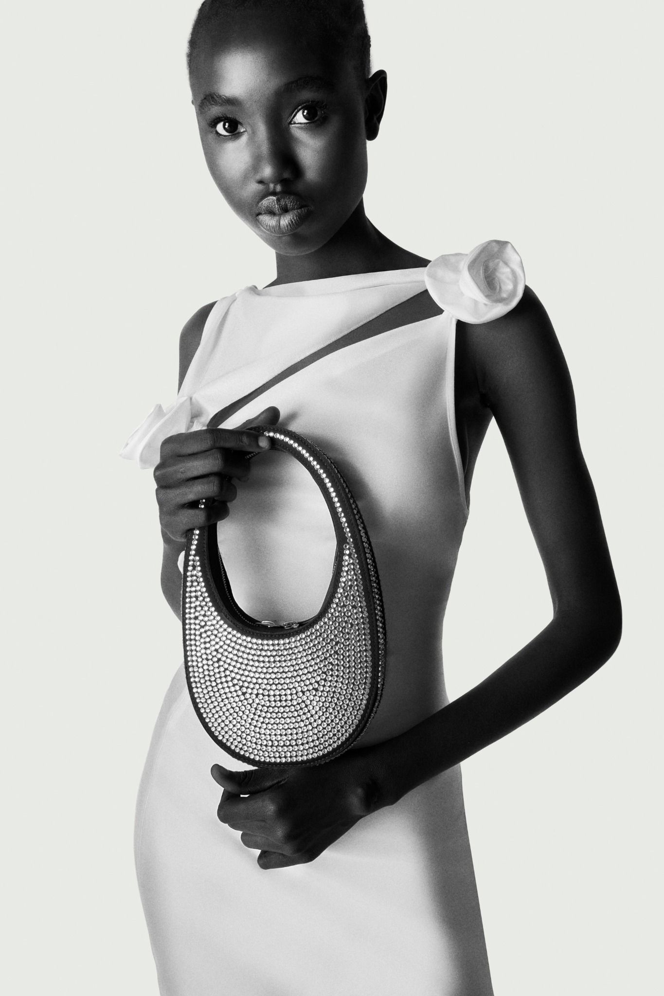  Túi Nữ Coperni Crystal Mini Swipe Bag 'Black' 