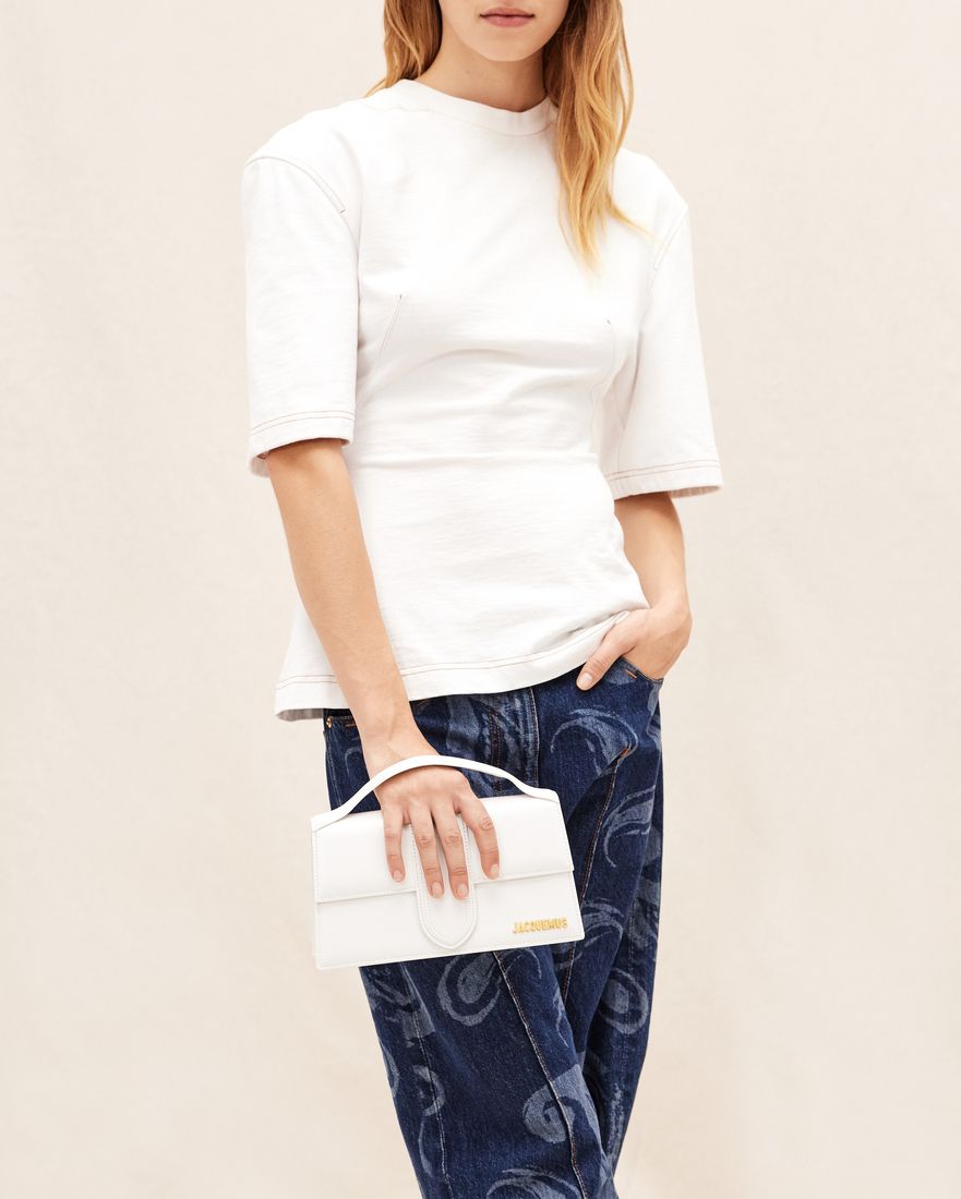  Túi Nữ Jacquemus Le Grand Bambino 'White' 
