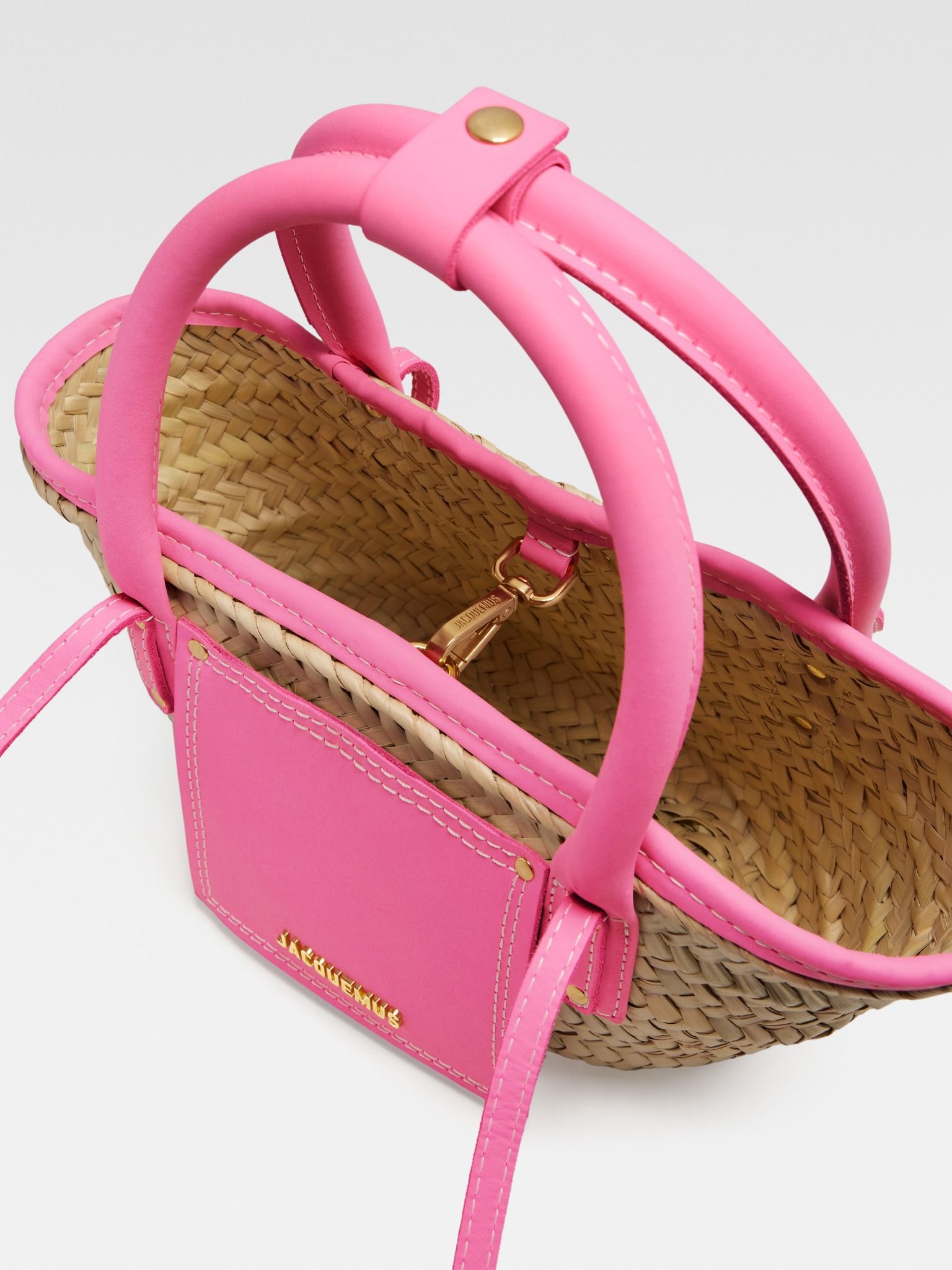 Túi Nữ Jacquemus Small Soli Basket 'Pink' 