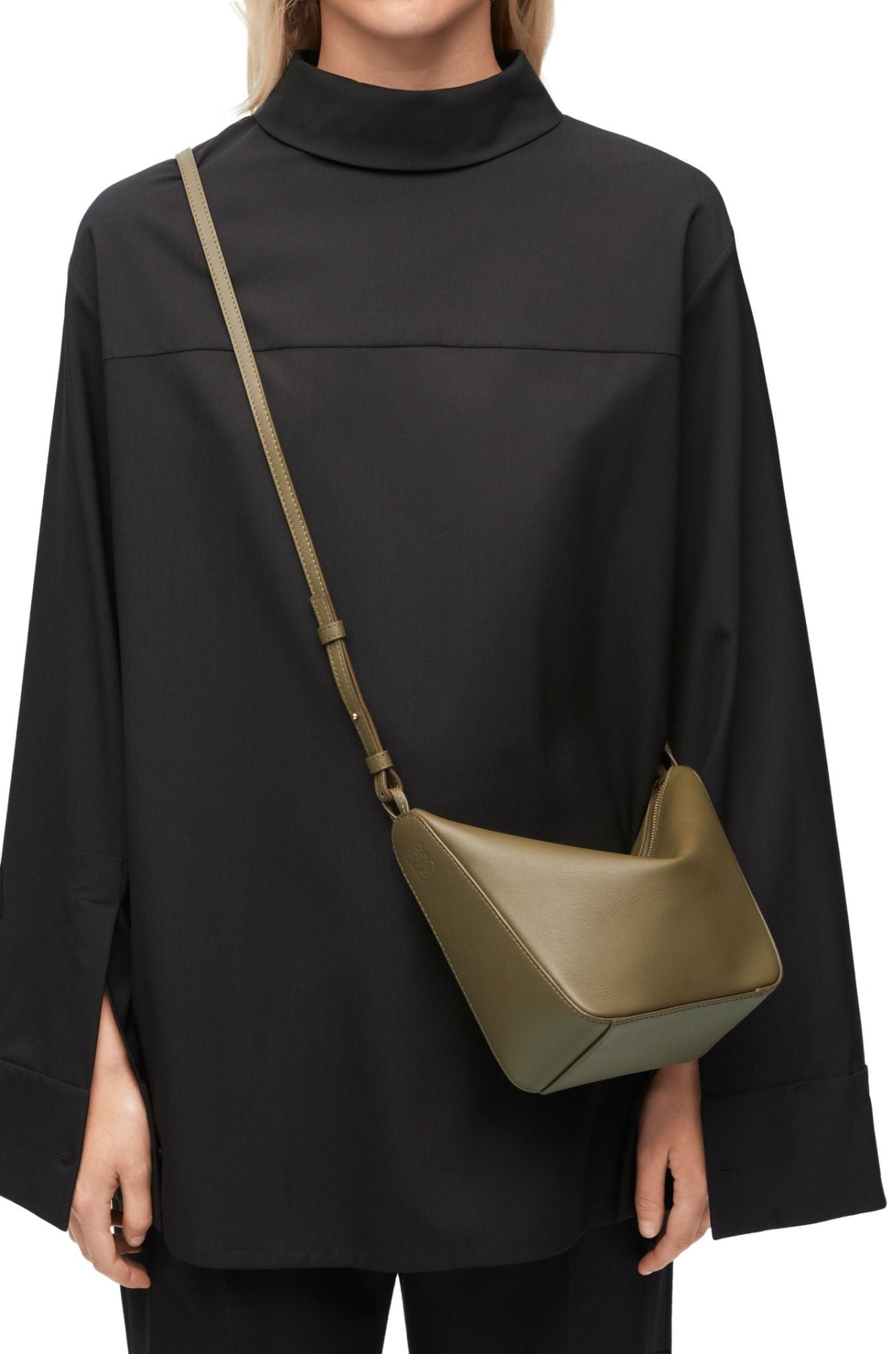 Túi Nữ Loewe Mini Hammock Hobo Bag 'Khaki Green' 