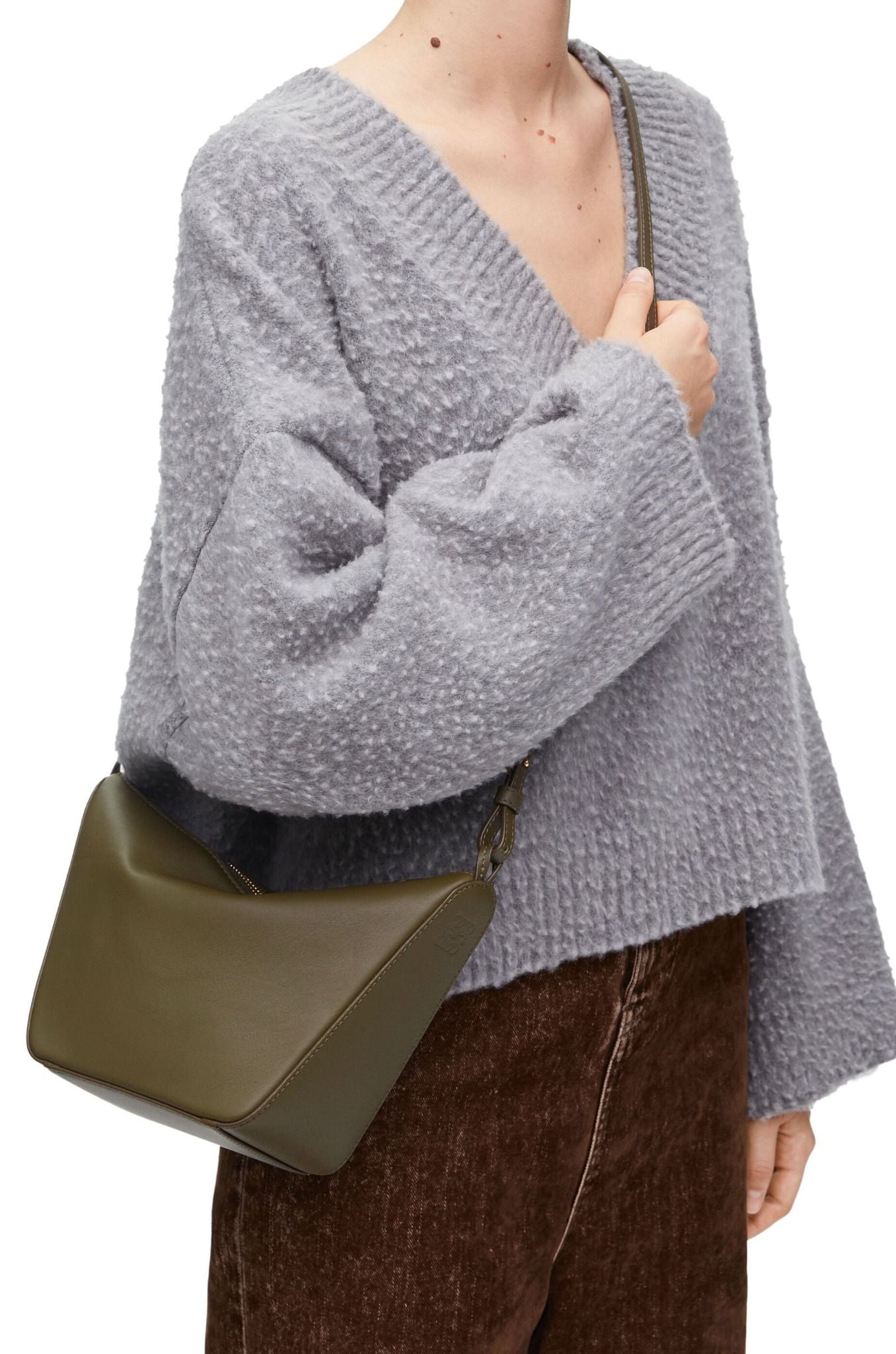  Túi Nữ Loewe Mini Hammock Hobo Bag 'Khaki Green' 