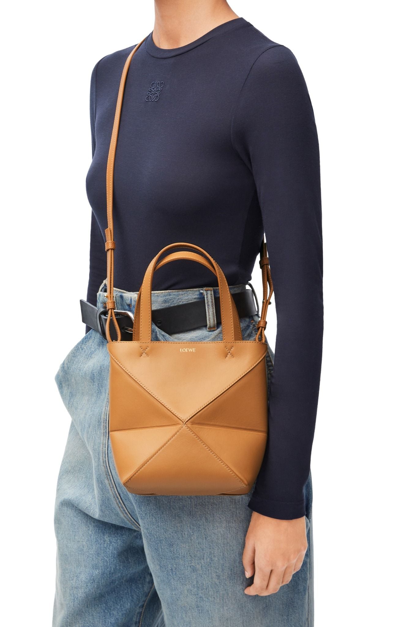  Túi Nữ Loewe Mini Puzzle Fold Tote 'Warm Desert' 