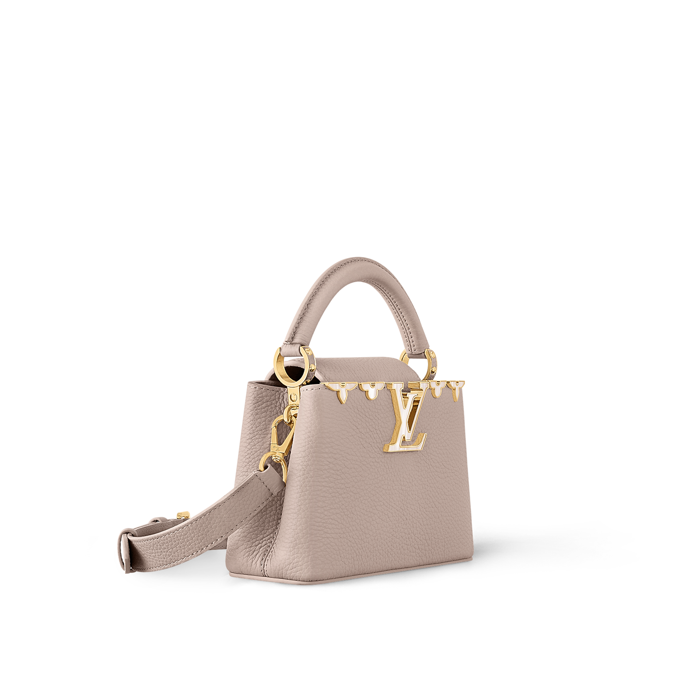  Túi Nữ Louis Vuitton Capucines Mini Bag 'Galet Grey' 