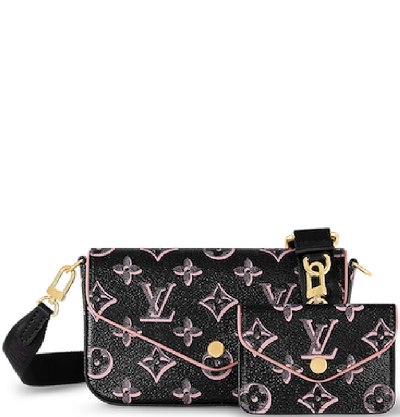  Túi Nữ Louis Vuitton Félicie Strap & Go Pochette 'Black' 