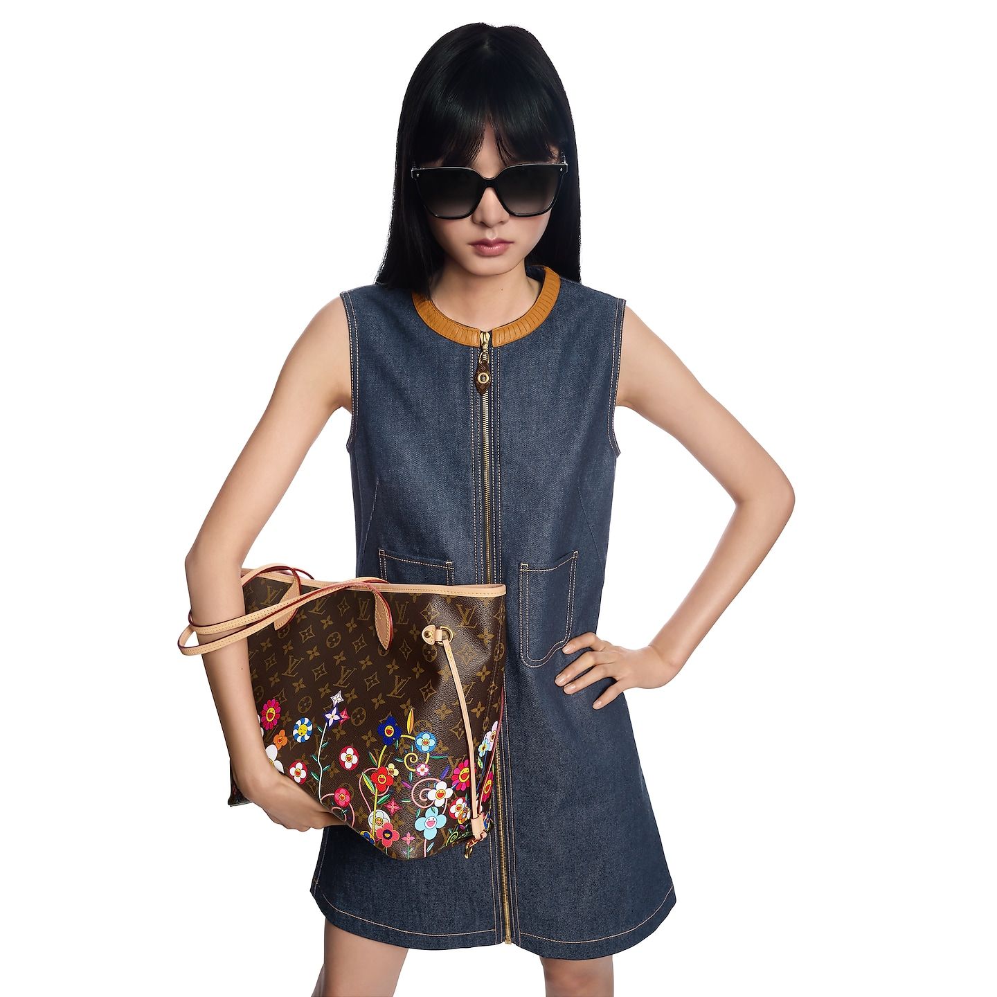  Túi Nữ Louis Vuitton LV x TM Neverfull MM Bag 'Brown' 