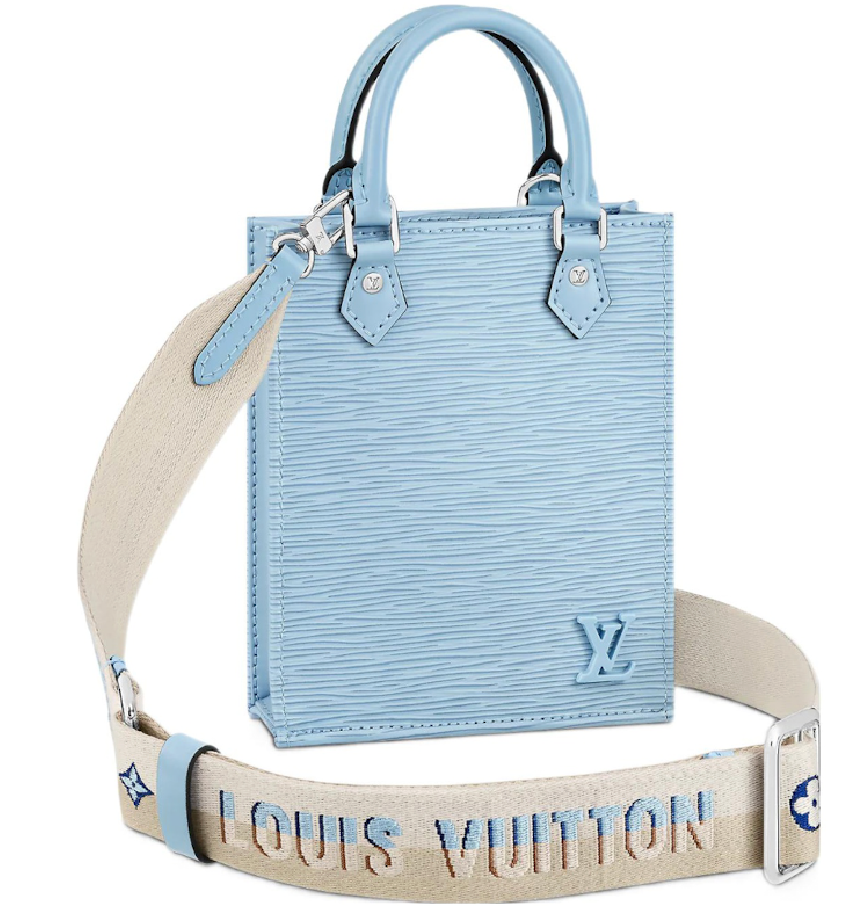 lv petit sac plat blue