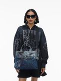  Túi Nữ Marc Jacobs x Futura Medium 'Denim' 