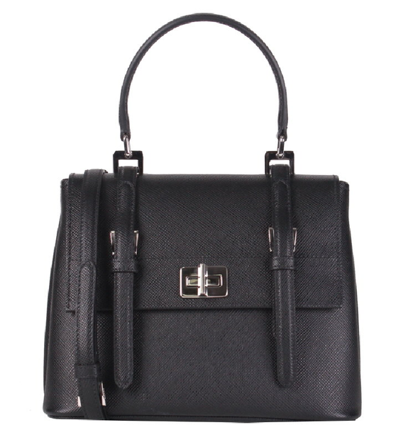 Túi Nữ Prada Saffiano Cure Dublebag 'Black' 