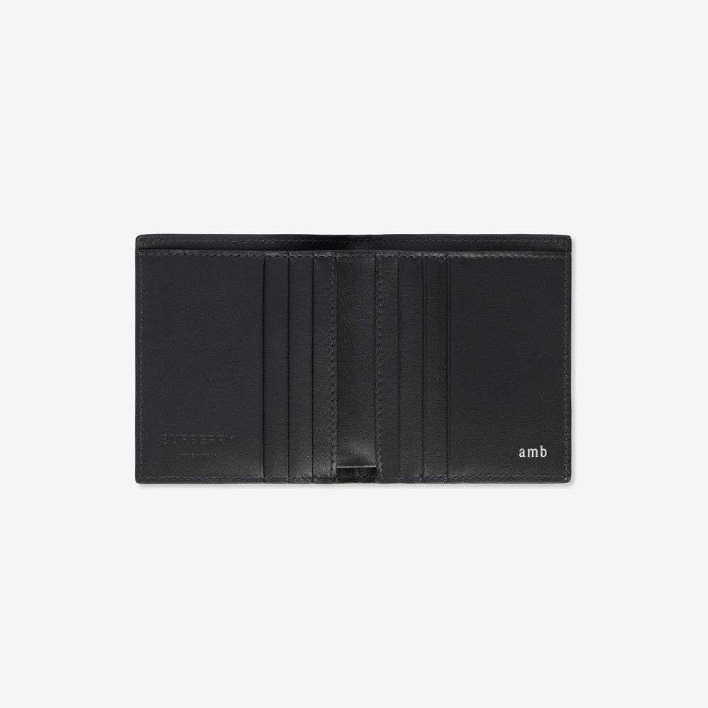  Ví Nam Burberry Check Folding Card Case 'Charcoal' 