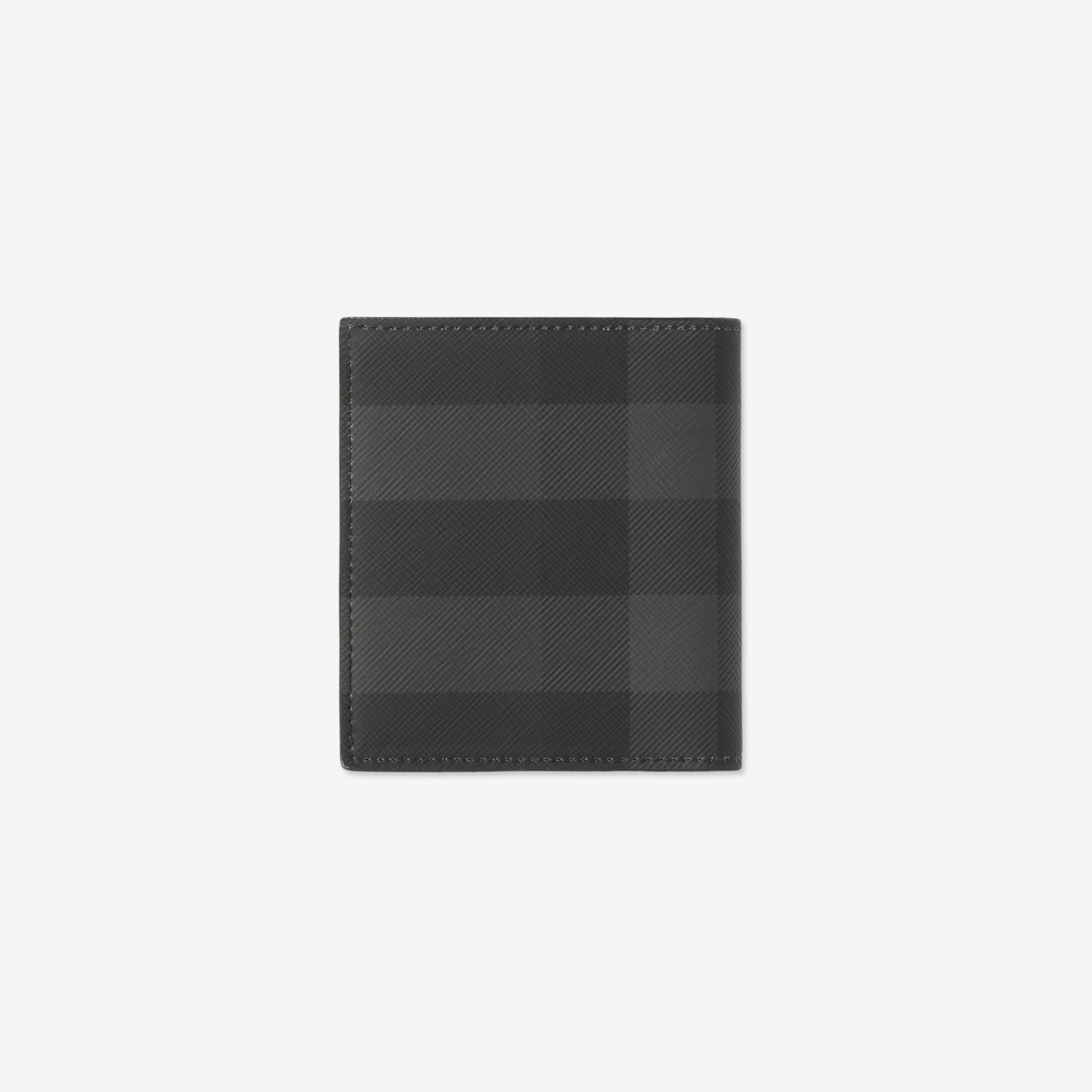  Ví Nam Burberry Check Folding Card Case 'Charcoal' 