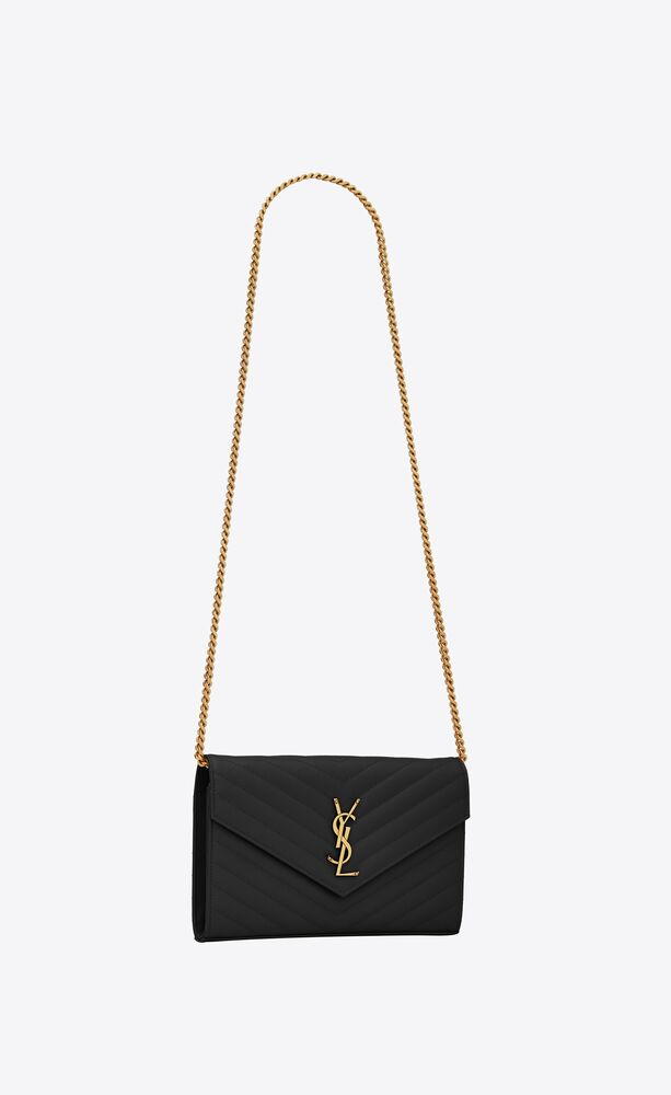  Túi Nữ Saint Laurent Cassandre Wallet 'Gold Black' 