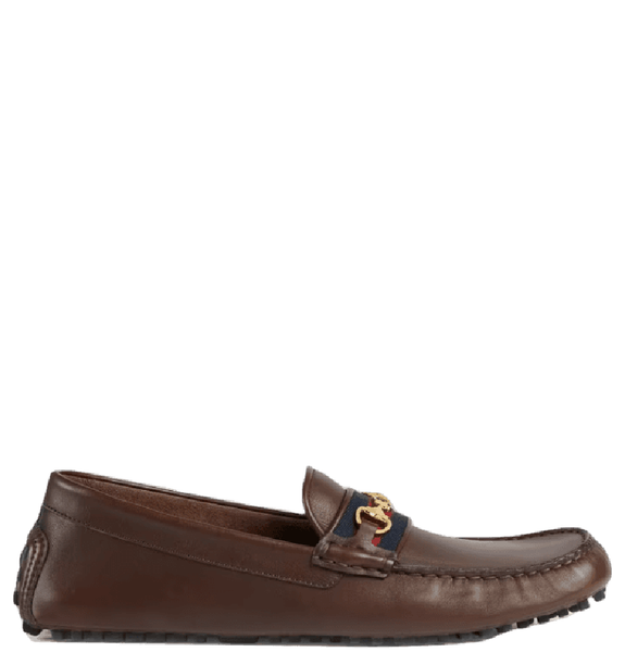  Giày Nam Gucci Moccasin Driver With Web 'Coaco Leather' 