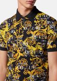  Áo Nam Versace Logo Couture Polo Shirt 'Black Gold' 