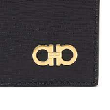  Ví Nam Salvatore Ferragamo Gold Logo Card Holder 'Black' 