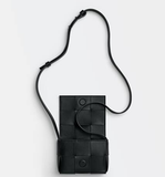  Túi Nữ Bottega Veneta Mini Intrecciato Leather Crossbody Bag 'Black' 