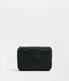  Túi Nữ Bottega Veneta Mini Intrecciato Leather Crossbody Bag 'Black' 