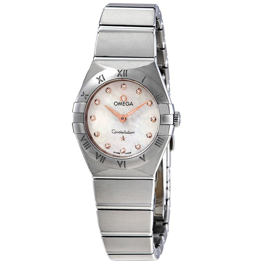  Đồng Hồ Nữ OMEGA Constellation Manhattan Diamond Silver Dial Ladies 