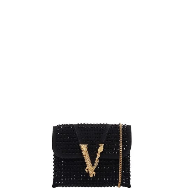  Túi Nữ Versace Virtus Studded Clutch 'Black' 