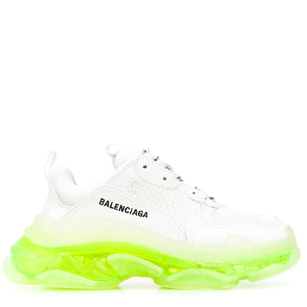  Giày Nữ Balenciaga Triple S Clear Sole Sneaker Athletic 'White Neon' 