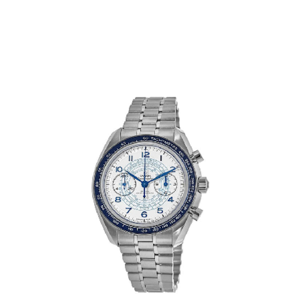  Đồng Hồ Omega Speedmaster Chronograph Automatic Silver Dial 