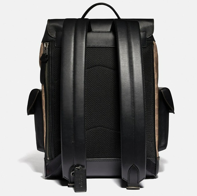  Balo Nữ Coach Rivington Backpack In Signature 'Brown Canvas' 