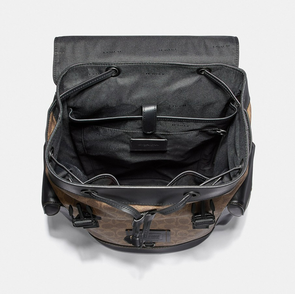  Balo Nữ Coach Rivington Backpack In Signature 'Brown Canvas' 