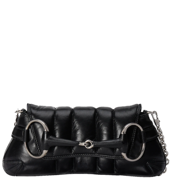  Túi Nữ Gucci Horsebit Chain Small Shoulder Bag 'Black' 