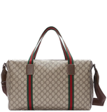  Túi Nữ Gucci Large Duffle Bag With Web 'Beige Ebony' 