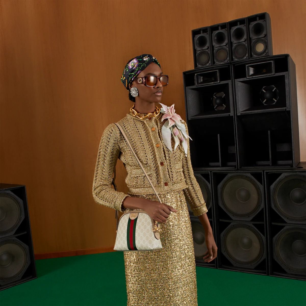  Túi Nữ Gucci Ophidia Small GG Shoulder Bag 'Beige White' 