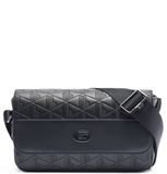  Túi Lacoste Unisex Monogram Leather Flap Close 'Black' 