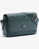  Túi Lacoste Unisex Monogram Leather Flap Close 'Navy' 