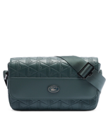  Túi Lacoste Unisex Monogram Leather Flap Close 'Navy' 