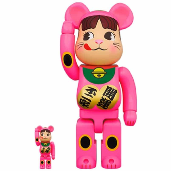  Mô hình Bearbrick Pekochan Neko - Flurescent Pink 