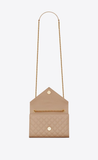  Túi Nữ Saint Laurent Envelope Small Matelassé Grain De Poudre 'Dark Beige' 